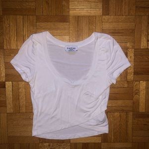 BEBE criss cross crop top